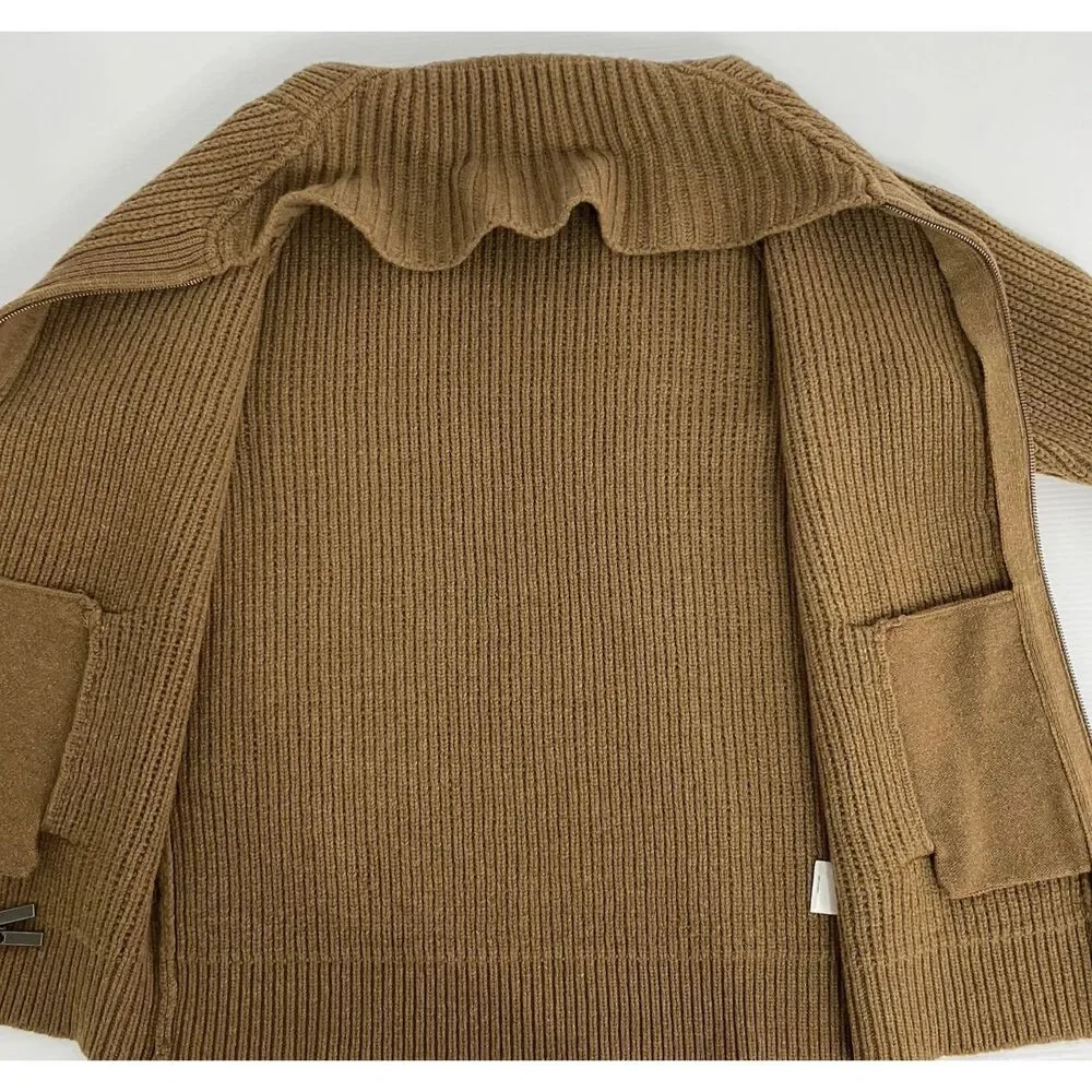 Pendleton Lambs Wool Big Lebowski Dude Zip Cardigan Sweater Size Med Westerly - Picture 4 of 12